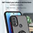 Silikon Hülle Handyhülle und Kunststoff Schutzhülle Hartschalen Tasche mit Magnetisch Fingerring Ständer S04 für Motorola Moto E20
