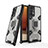 Silikon Hülle Handyhülle und Kunststoff Schutzhülle Hartschalen Tasche mit Magnetisch Fingerring Ständer S04 für Samsung Galaxy M32 5G Schwarz