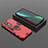 Silikon Hülle Handyhülle und Kunststoff Schutzhülle Hartschalen Tasche mit Magnetisch Fingerring Ständer S04 für Xiaomi Mi 12S Pro 5G Rot