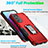 Silikon Hülle Handyhülle und Kunststoff Schutzhülle Hartschalen Tasche mit Magnetisch Fingerring Ständer S05 für Motorola Moto G Stylus (2022) 4G
