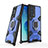 Silikon Hülle Handyhülle und Kunststoff Schutzhülle Hartschalen Tasche mit Magnetisch Fingerring Ständer S05 für Oppo Reno6 Pro 5G