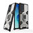 Silikon Hülle Handyhülle und Kunststoff Schutzhülle Hartschalen Tasche mit Magnetisch Fingerring Ständer S05 für Oppo Reno6 Pro 5G Grau