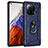 Silikon Hülle Handyhülle und Kunststoff Schutzhülle Hartschalen Tasche mit Magnetisch Fingerring Ständer S05 für Xiaomi Mi 11 Pro 5G