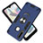 Silikon Hülle Handyhülle und Kunststoff Schutzhülle Hartschalen Tasche mit Magnetisch Fingerring Ständer Y01B für Samsung Galaxy A70E