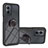 Silikon Hülle Handyhülle und Kunststoff Schutzhülle Hartschalen Tasche mit Magnetisch Fingerring Ständer YB1 für Motorola Moto G53j 5G