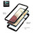 Silikon Hülle Handyhülle und Kunststoff Schutzhülle Hartschalen Tasche mit Magnetisch Fingerring Ständer YB1 für Samsung Galaxy A12
