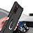 Silikon Hülle Handyhülle und Kunststoff Schutzhülle Hartschalen Tasche mit Magnetisch Fingerring Ständer YF1 für Samsung Galaxy A02s