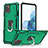 Silikon Hülle Handyhülle und Kunststoff Schutzhülle Hartschalen Tasche mit Magnetisch Fingerring Ständer YF1 für Samsung Galaxy A81