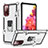 Silikon Hülle Handyhülle und Kunststoff Schutzhülle Hartschalen Tasche mit Magnetisch Fingerring Ständer YF1 für Samsung Galaxy S20 Lite 5G