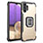 Silikon Hülle Handyhülle und Kunststoff Schutzhülle Hartschalen Tasche mit Magnetisch Fingerring Ständer ZJ2 für Samsung Galaxy A32 5G