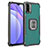Silikon Hülle Handyhülle und Kunststoff Schutzhülle Hartschalen Tasche mit Magnetisch Fingerring Ständer ZJ2 für Xiaomi Redmi 9T 4G