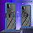 Silikon Hülle Handyhülle und Kunststoff Schutzhülle Hartschalen Tasche mit Magnetisch Fingerring Ständer ZJ5 für Samsung Galaxy A22 5G