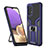 Silikon Hülle Handyhülle und Kunststoff Schutzhülle Hartschalen Tasche mit Magnetisch Fingerring Ständer ZL1 für Samsung Galaxy A32 4G