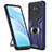 Silikon Hülle Handyhülle und Kunststoff Schutzhülle Hartschalen Tasche mit Magnetisch Fingerring Ständer ZL1 für Xiaomi Mi 10i 5G Blau