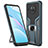 Silikon Hülle Handyhülle und Kunststoff Schutzhülle Hartschalen Tasche mit Magnetisch Fingerring Ständer ZL1 für Xiaomi Mi 10i 5G Cyan