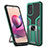 Silikon Hülle Handyhülle und Kunststoff Schutzhülle Hartschalen Tasche mit Magnetisch Fingerring Ständer ZL1 für Xiaomi Poco M5S