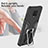 Silikon Hülle Handyhülle und Kunststoff Schutzhülle Hartschalen Tasche mit Magnetisch Fingerring Ständer ZL1 für Xiaomi Redmi Note 9 Pro