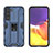 Silikon Hülle Handyhülle und Kunststoff Schutzhülle Hartschalen Tasche mit Magnetisch Ständer A03 für Samsung Galaxy S21 FE 5G