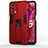 Silikon Hülle Handyhülle und Kunststoff Schutzhülle Hartschalen Tasche mit Magnetisch Ständer für OnePlus Nord N200 5G Rot