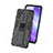 Silikon Hülle Handyhülle und Kunststoff Schutzhülle Hartschalen Tasche mit Magnetisch Ständer für Oppo Reno5 Z 5G