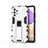 Silikon Hülle Handyhülle und Kunststoff Schutzhülle Hartschalen Tasche mit Magnetisch Ständer für Samsung Galaxy A32 4G