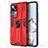 Silikon Hülle Handyhülle und Kunststoff Schutzhülle Hartschalen Tasche mit Magnetisch Ständer KC1 für Xiaomi Mi 12T 5G Rot
