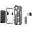 Silikon Hülle Handyhülle und Kunststoff Schutzhülle Hartschalen Tasche mit Magnetisch Ständer KC1 für Xiaomi POCO C3