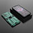 Silikon Hülle Handyhülle und Kunststoff Schutzhülle Hartschalen Tasche mit Magnetisch Ständer KC1 für Xiaomi Poco F3 GT 5G Grün