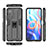 Silikon Hülle Handyhülle und Kunststoff Schutzhülle Hartschalen Tasche mit Magnetisch Ständer KC1 für Xiaomi Poco M4 Pro 5G