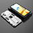 Silikon Hülle Handyhülle und Kunststoff Schutzhülle Hartschalen Tasche mit Magnetisch Ständer KC1 für Xiaomi Poco M5 4G
