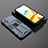 Silikon Hülle Handyhülle und Kunststoff Schutzhülle Hartschalen Tasche mit Magnetisch Ständer KC1 für Xiaomi Poco M5 4G Blau
