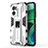 Silikon Hülle Handyhülle und Kunststoff Schutzhülle Hartschalen Tasche mit Magnetisch Ständer KC1 für Xiaomi Redmi 11 Prime 5G