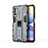 Silikon Hülle Handyhülle und Kunststoff Schutzhülle Hartschalen Tasche mit Magnetisch Ständer KC1 für Xiaomi Redmi Note 10 5G Grau