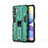 Silikon Hülle Handyhülle und Kunststoff Schutzhülle Hartschalen Tasche mit Magnetisch Ständer KC1 für Xiaomi Redmi Note 10T 5G Grün