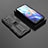 Silikon Hülle Handyhülle und Kunststoff Schutzhülle Hartschalen Tasche mit Magnetisch Ständer KC1 für Xiaomi Redmi Note 11T 5G Schwarz