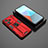 Silikon Hülle Handyhülle und Kunststoff Schutzhülle Hartschalen Tasche mit Magnetisch Ständer KC1 für Xiaomi Redmi Note 13 Pro+ Plus 5G Rot