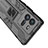 Silikon Hülle Handyhülle und Kunststoff Schutzhülle Hartschalen Tasche mit Magnetisch Ständer KC2 für Vivo iQOO 10 Pro 5G