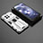 Silikon Hülle Handyhülle und Kunststoff Schutzhülle Hartschalen Tasche mit Magnetisch Ständer KC2 für Vivo X80 5G Weiß