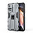 Silikon Hülle Handyhülle und Kunststoff Schutzhülle Hartschalen Tasche mit Magnetisch Ständer KC2 für Xiaomi Mi 11i 5G (2022) Grün