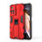 Silikon Hülle Handyhülle und Kunststoff Schutzhülle Hartschalen Tasche mit Magnetisch Ständer KC2 für Xiaomi Mi 11i 5G (2022) Rot