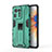 Silikon Hülle Handyhülle und Kunststoff Schutzhülle Hartschalen Tasche mit Magnetisch Ständer KC2 für Xiaomi Mi Mix 4 5G Grün