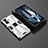 Silikon Hülle Handyhülle und Kunststoff Schutzhülle Hartschalen Tasche mit Magnetisch Ständer KC2 für Xiaomi Poco F4 GT 5G Weiß