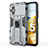 Silikon Hülle Handyhülle und Kunststoff Schutzhülle Hartschalen Tasche mit Magnetisch Ständer KC2 für Xiaomi Poco M5 4G