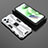 Silikon Hülle Handyhülle und Kunststoff Schutzhülle Hartschalen Tasche mit Magnetisch Ständer KC2 für Xiaomi Poco X5 5G Weiß