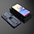 Silikon Hülle Handyhülle und Kunststoff Schutzhülle Hartschalen Tasche mit Magnetisch Ständer KC2 für Xiaomi Redmi Note 10 5G Blau
