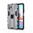 Silikon Hülle Handyhülle und Kunststoff Schutzhülle Hartschalen Tasche mit Magnetisch Ständer KC2 für Xiaomi Redmi Note 10S 4G