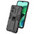 Silikon Hülle Handyhülle und Kunststoff Schutzhülle Hartschalen Tasche mit Magnetisch Ständer KC2 für Xiaomi Redmi Note 11E 5G