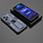 Silikon Hülle Handyhülle und Kunststoff Schutzhülle Hartschalen Tasche mit Magnetisch Ständer KC2 für Xiaomi Redmi Note 12 Pro+ Plus 5G Blau
