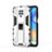 Silikon Hülle Handyhülle und Kunststoff Schutzhülle Hartschalen Tasche mit Magnetisch Ständer KC2 für Xiaomi Redmi Note 9 Pro
