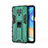 Silikon Hülle Handyhülle und Kunststoff Schutzhülle Hartschalen Tasche mit Magnetisch Ständer KC2 für Xiaomi Redmi Note 9 Pro Grün